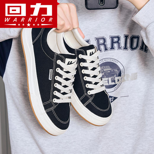 回力春季新款情侣帆布鞋男女低帮休闲学生黑色百搭透气潮流板鞋x 商品图3