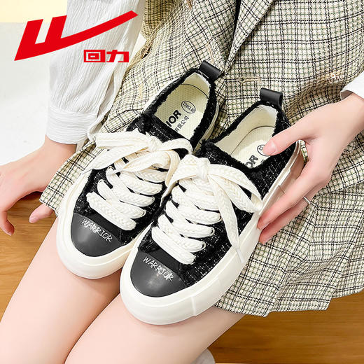 回力小香风帆布鞋2025春季新款软底女鞋休闲鞋子潮流百搭板鞋夏款 商品图0