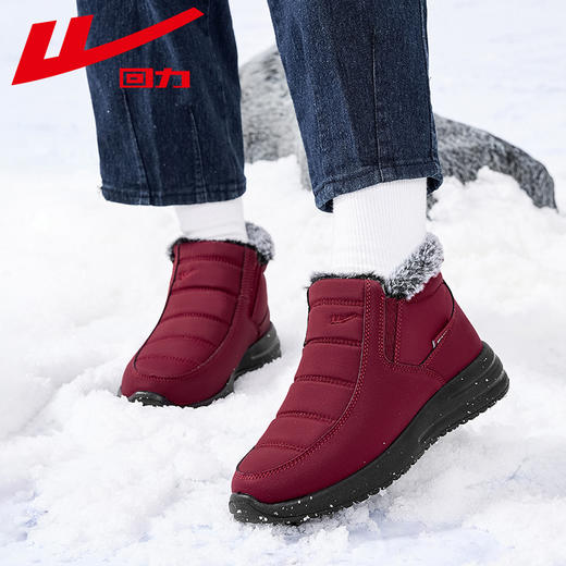 回力2024年冬款棉鞋女冬防水防滑老人鞋老北京布鞋加绒保暖妈妈鞋 商品图1