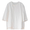 牧衣游原创 净色汉麻套头衫斜襟极简中式白色清凉百搭上衣 发南枝 商品缩略图4