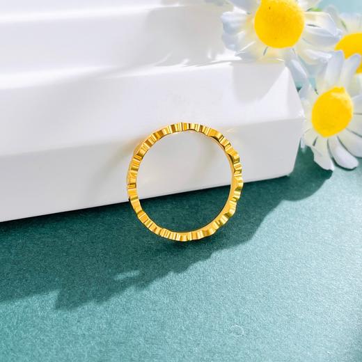 【限时克减150元】足金999.9 #招财纳福 【精品】实心固口戒指镜面金福禄连连葫芦形圈戒（面宽约2.7-3.1mm)(AIJZ00165)（预售产品下单后不退款不退货不换货不补差价 商品图3