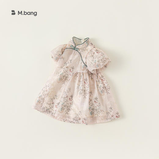 【新中式旗袍裙】宥宝品牌女童旗袍裙 夏季洋气无袖汉服连衣裙 商品图1