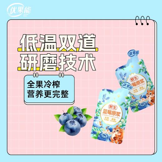 【买5赠1】优果能野生蓝莓果原浆 小分子原浆专利技术更易吸收NFC无添加便携直饮原生态 商品图0