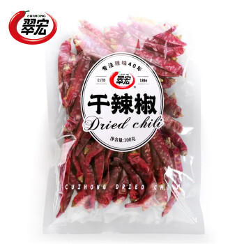 翠宏干辣椒100g 香辛料 【原色无硫熏】干红辣椒调味香料炒菜烧菜调料 /粮油调味 /调味品 /复合香辛料 商品图1