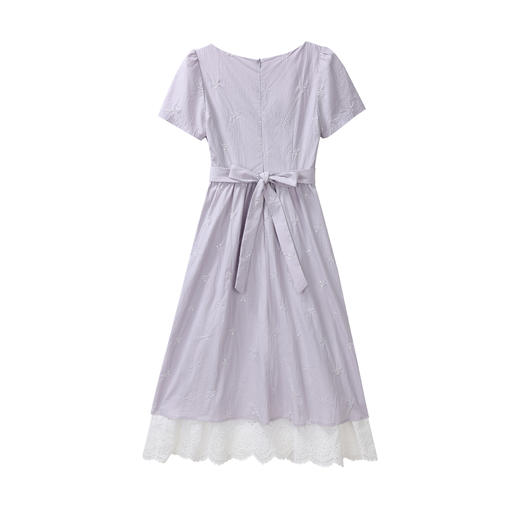 【65折秒杀】鹿向南「少女的祈愿」法式甜美收腰蕾丝拼接连衣裙女夏季新款长裙DYL661868 商品图1