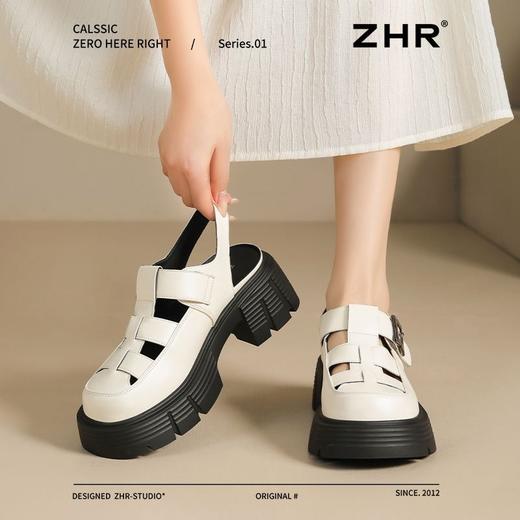 ZHR厚底凉鞋女2025新款夏季叠穿显高显瘦沙滩鞋韩版ins罗马凉鞋女 商品图4