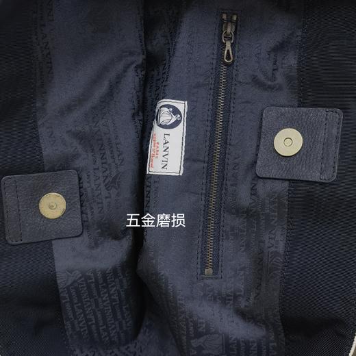 3605896100871 浪凡LANVIN 女款黑/白色蛇纹单肩手挽包 长*宽*高约48*10*38CM 商品图3