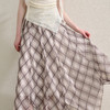 【黑白格纹】慵懒风飘逸裙摆半裙女夏季度假风长裙H0050866 商品缩略图3