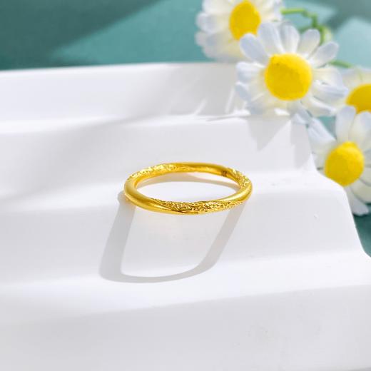 【限时克减150元】足金999.9 #招财纳福 #祈福 古法实心固口吉祥平安祥云纹圈戒（面宽约1.7-2.1mm）(AIGFJZ00282)预售产品下单后不退款不退货不换货不补差价 商品图2