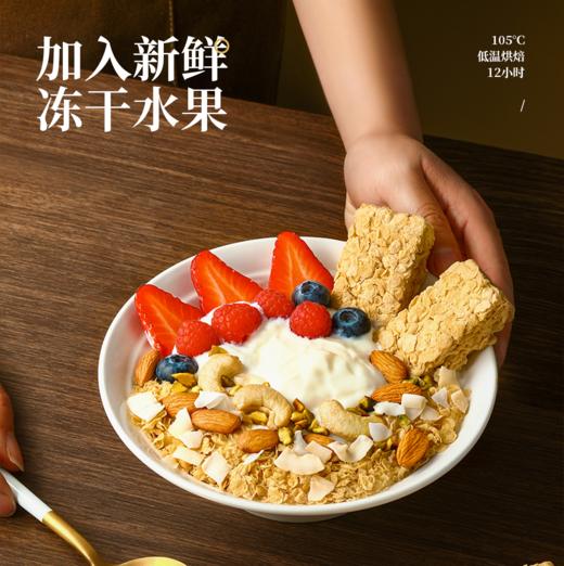 3种口味烘焙燕麦片 多种水果坚果营养配比 可干吃可冲泡 500克一罐 商品图4