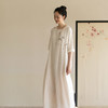 牧衣游原创 手工刺绣汉麻连衣裙宽松轻薄清凉古朴文艺长裙 弥尔 商品缩略图0
