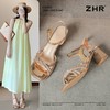 ZHR仙女水钻凉鞋2025夏季新款时尚超仙一字带粗跟凉鞋轻便高跟鞋 商品缩略图5