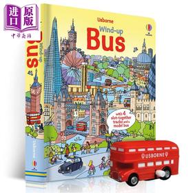 【中商原版】轨道汽车 纸版书 Wind-up Bus 英文原版 儿童活动与玩具书 益智游戏 进口童书 地板书 配一部小巴士车 3岁以上
