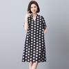 雀说波点连衣裙女法式气质v领设计感宽松薄天丝裙子AL8655 商品缩略图1