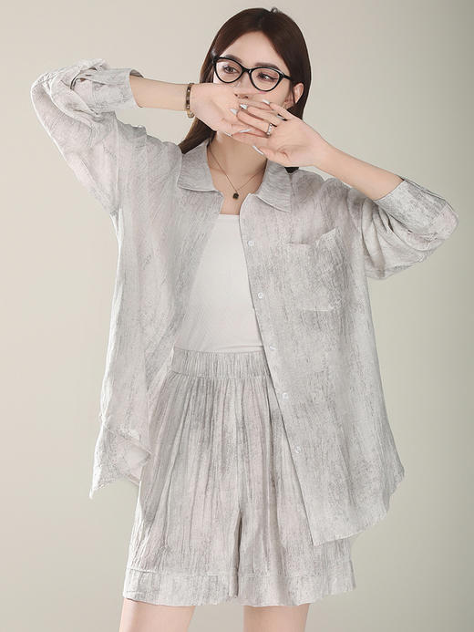 丁摩 【冰凉防蚊面料】扎染上衣时尚休闲薄款防晒衣25XF0113 商品图8