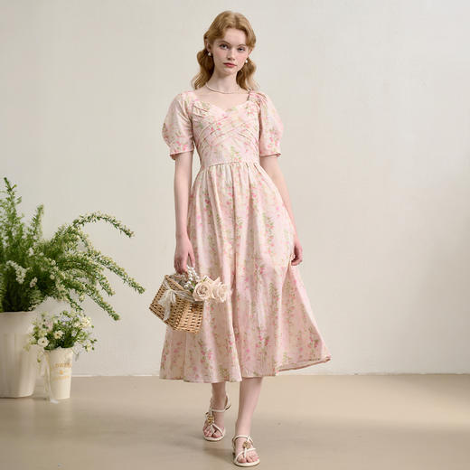 【限时秒杀】【海边度假风】法式纯欲辣妹风碎花裙女夏季泡泡袖连衣裙H0050871/H0051067 商品图1