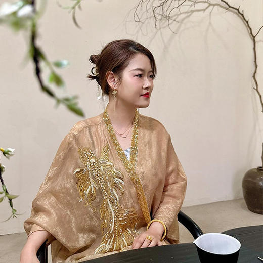 【24小时发货】壁虎瑜伽国风任意门【金绣华服】外套（无胸垫） 商品图2