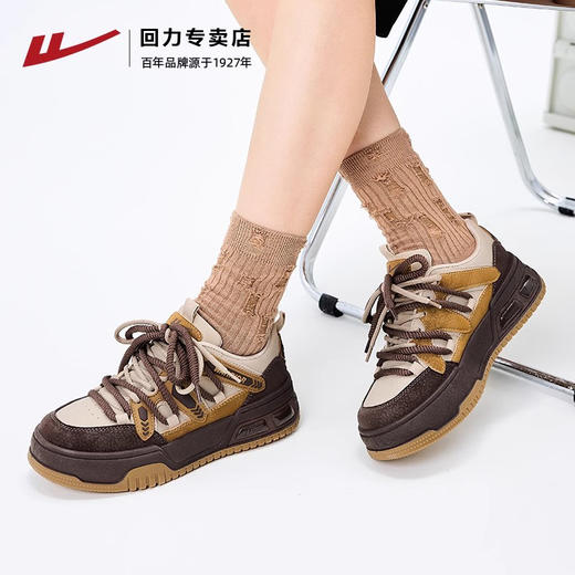 回力小白鞋女鞋2025新款爆款冬季厚底加绒百搭鞋子女休闲运动板鞋 商品图3