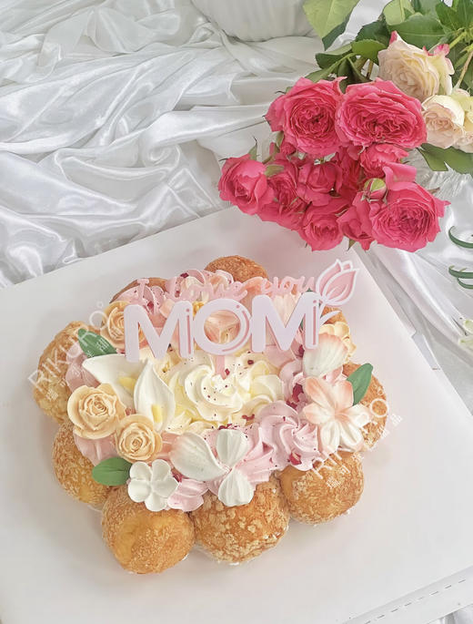 ❤️最爱妈妈 | 母亲节荔枝玫瑰泡芙蛋糕 商品图1
