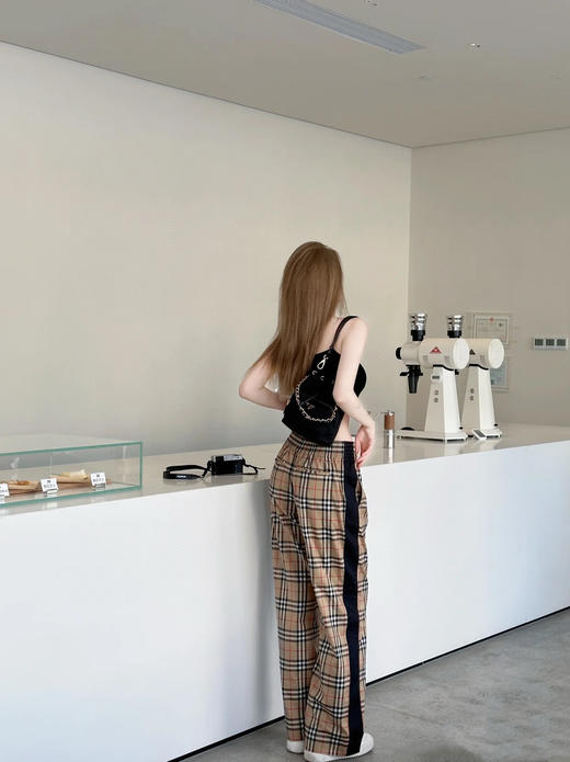 巴宝莉 25早春黑边格纹长裤（TM） 商品图7