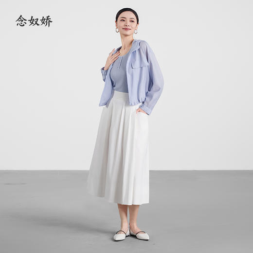 【商场同款】CNS5577 “ 白色半裙”  素雅轻盈 纯净褶皱半裙 商品图6