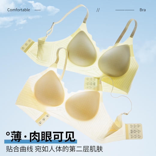 【0感超薄❗️冰丝聚拢美背内衣】超多透气孔，果冻胶条软支撑承托防下垂！速干轻薄软支撑无痕收副乳小胸聚拢无钢圈文胸罩 商品图2