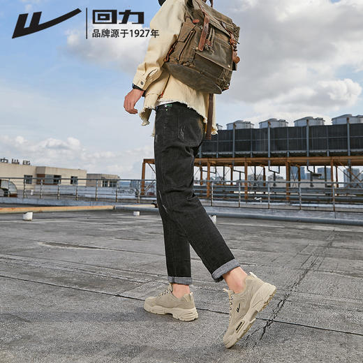 回力男鞋工装鞋秋冬季新款户外登山运动鞋低帮马丁靴工作鞋子男款 商品图4