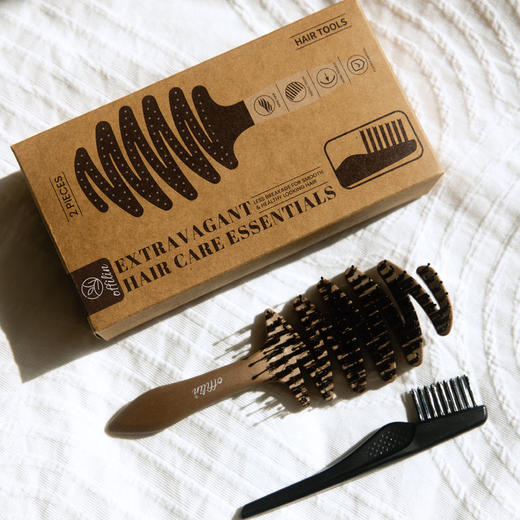 YEEPERCAT宜品猫 猪鬃毛蓬蓬梳+梳理梳 贴合头部 不伤发 3色可选 商品图12