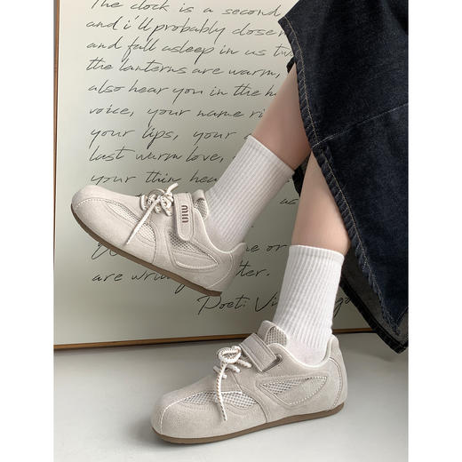 【YW】无忧购韩版复古芭蕾风魔术贴透气网面德训鞋MIS-5110（截单后7天发货) 商品图10