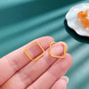 【限时克减150元】足金999 #超轻 （足金999字印）5G黄金极简几何极简系列方环耳饰卡扣耳圈(AV5GES00006)（预售产品下单后不退款不退货不换货不补差价） 商品缩略图2