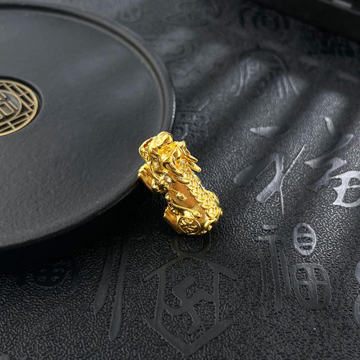 【限时克减150元】足金999 #超轻 古法空心铜钱图案招财纳福貔貅手串配件Diy吊坠手串配件(YQGFSC00191)补差价）预售产品下单后不退款不退货不换货不补差价 商品图2