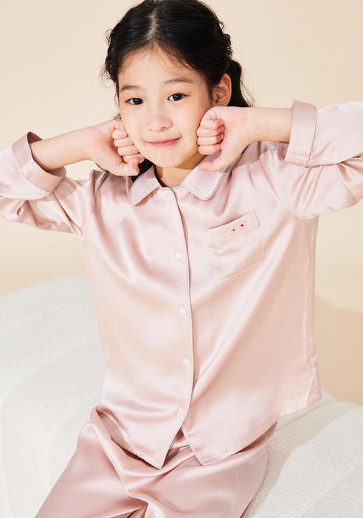 19姆米重磅桑蚕丝儿童家居服 | SOUTHSILK 南方丝巢 女童四季款儿童丝绸长袖长裤睡衣套装（2334） 商品图1