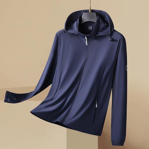 【防晒衣】【DK】大依优型大码防晒皮肤衣加肥加大弹力薄款可拆卸帽外套防晒服男运动跑步夏季冰丝钓鱼夹克衫肥佬休闲 商品图5