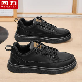 回力皮鞋男款春季软底轻便男士商务休闲男鞋舒适黑色正装鞋雅丹鞋