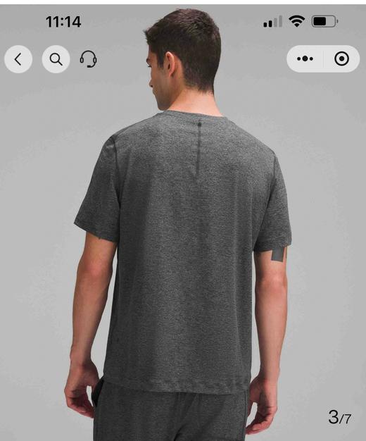 LULU 男士衣角标速干短袖T恤 Z-15348 商品图3