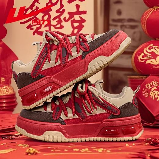 回力女鞋本命年红色2025新款秋冬加绒新年复古厚底百搭运动鞋板鞋WXY(S)-3500L 商品图0