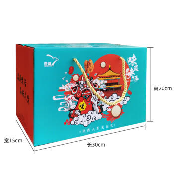 巨鹰 陕西特产礼盒1490g 西安特产大礼包 肉夹馍羊肉泡馍擀面皮甑糕 /粮油调味 /方便食品 /其他方便食品 商品图3