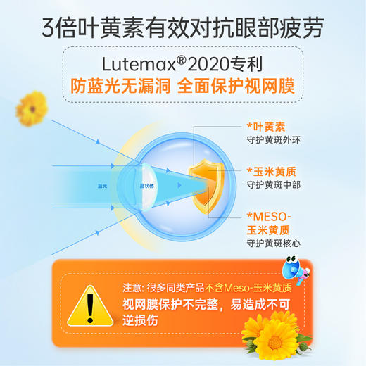暂时没货 【VitaRealm】新加坡维乐原 升级版学生叶黄素蓝莓咀嚼片60粒 商品图3