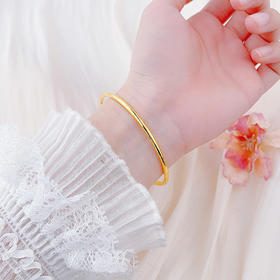【限时克减150元】足金999.9 实心(面宽约2.3-2.7mm)光面手镯光圈手镯素圈手镯固口手镯(SZ00330-03)预售产品下单后不退款不退货不换货不补差价）