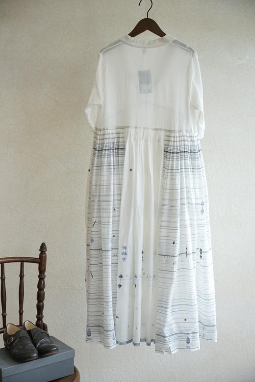 MAKU textiles｜丝棉v领高腰线连衣裙 商品图9