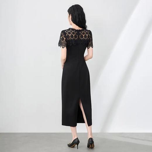 「高货wl」全新升级【铂金会员321/天猫429/差价108】(34600)洛诗琳新中式连衣裙2025夏季高级感拼接蕾丝典雅收腰裙子34600 商品图1