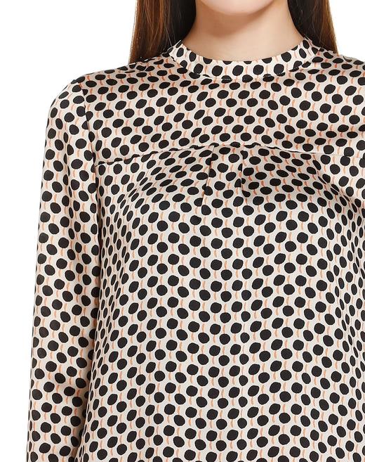 EQ:IQ  米/黑色可爱圆点长袖上衣 商品图4