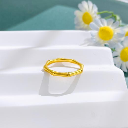 【限时克减150元】足金999.9 #复古风 #招财纳福 古法实心固口典雅节节高升竹节戒指圈戒（面宽约2-2.4mm）(AIGFJZ00281)预售产品下单后不退款不退货不换货不补差价 商品图2