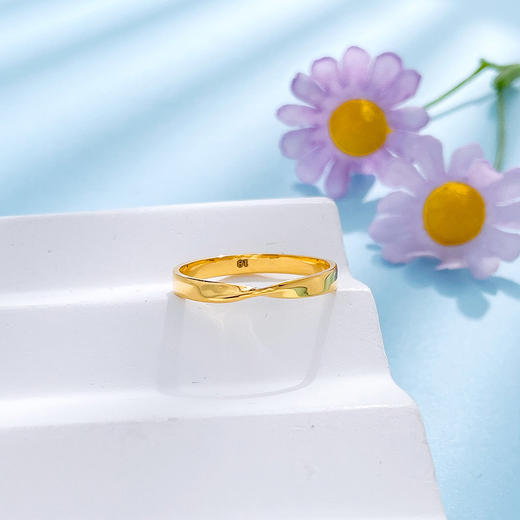 【限时克减150元】足金999.9 #莫比乌斯 #固口戒指 【精品】实心爱无尽莫比乌斯环固口圈戒（面宽约2.2-2.6mm）(JZ00949)（预售产品下单后不退款不退货不换货不补差价 商品图2