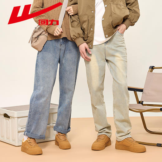 回力男鞋2024冬季新款加绒小麦色复古休闲鞋舒适厚底情侣板鞋女鞋 商品图2