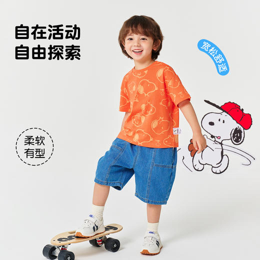 【90-130】【史努比】男童夏款卡通满印短袖t恤 商品图3