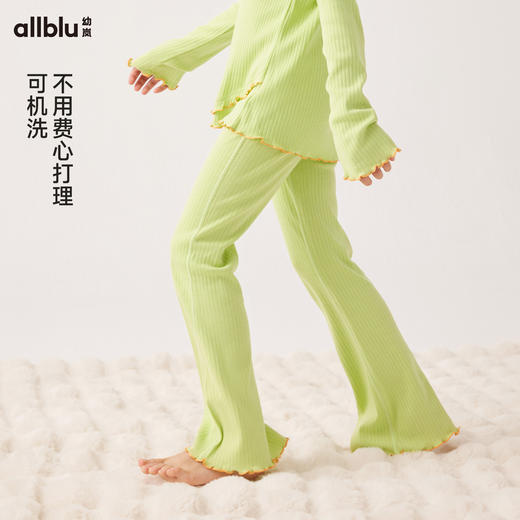 【粉丝福利】幼岚童装花边边打底套装柔软舒适透气24秋季新款儿童男女童睡衣 商品图3