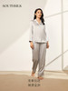 【暖妈同款】19姆米重磅桑蚕丝撞色家居服 | SOUTHSILK 南方丝巢 女士睡衣奢华简约宽松女款长袖长裤套装（SM001） 商品缩略图7