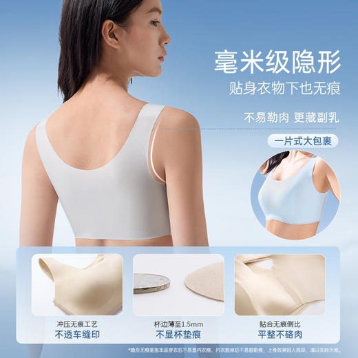 [无痕凉感杯]软支撑文胸无痕背心无钢圈胸罩大胸显小内衣女 商品图1