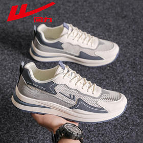 Warrior/回力2024新款运动鞋春季男士休闲鞋网面百搭潮鞋跑步鞋男